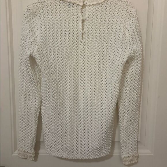 MAJE Limo Embroidered crochet long sleeved sweater - Picture 9 of 10